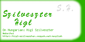 szilveszter higl business card